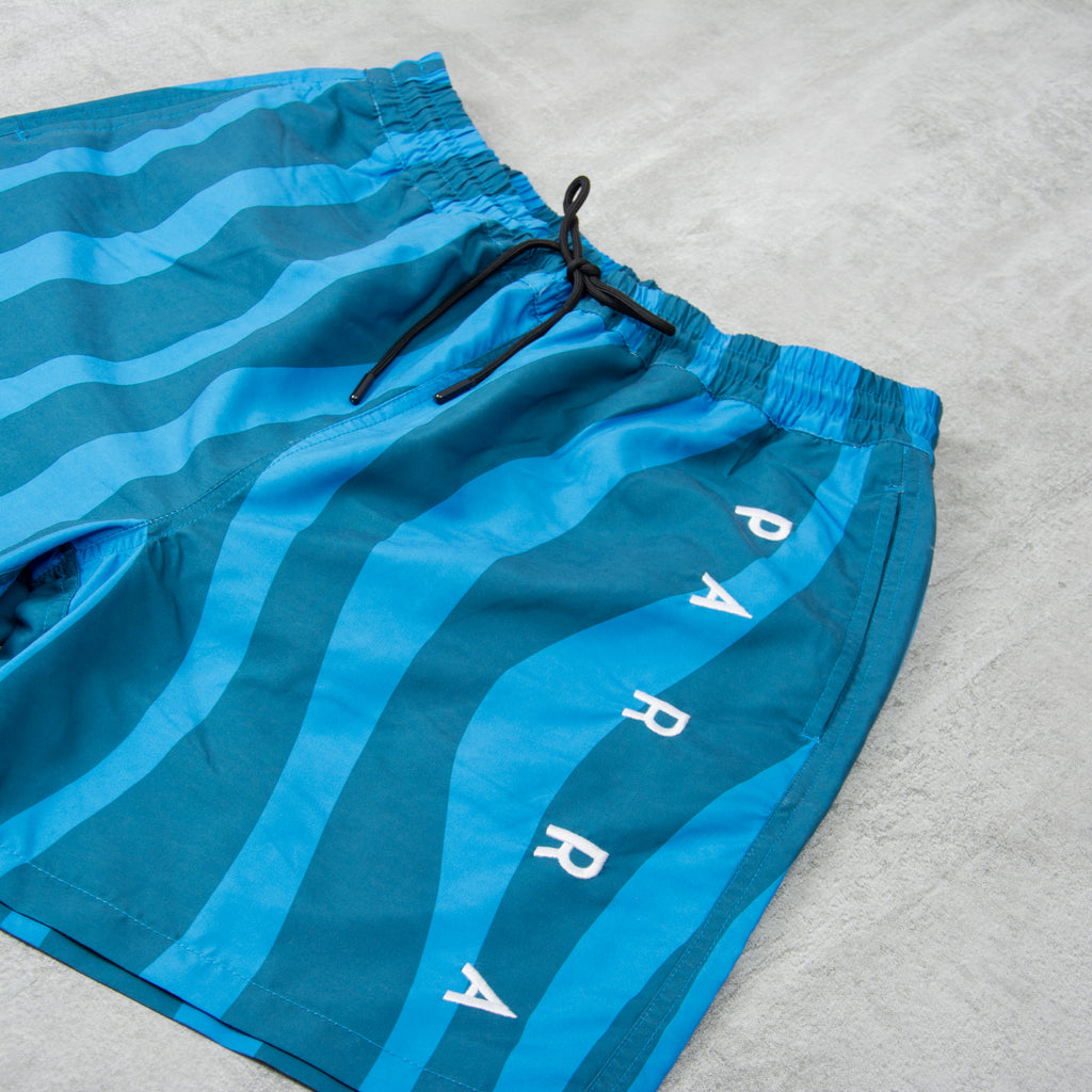 By Parra Aqua Weed Waves Swim Shorts - Greek Blue / Teal 2