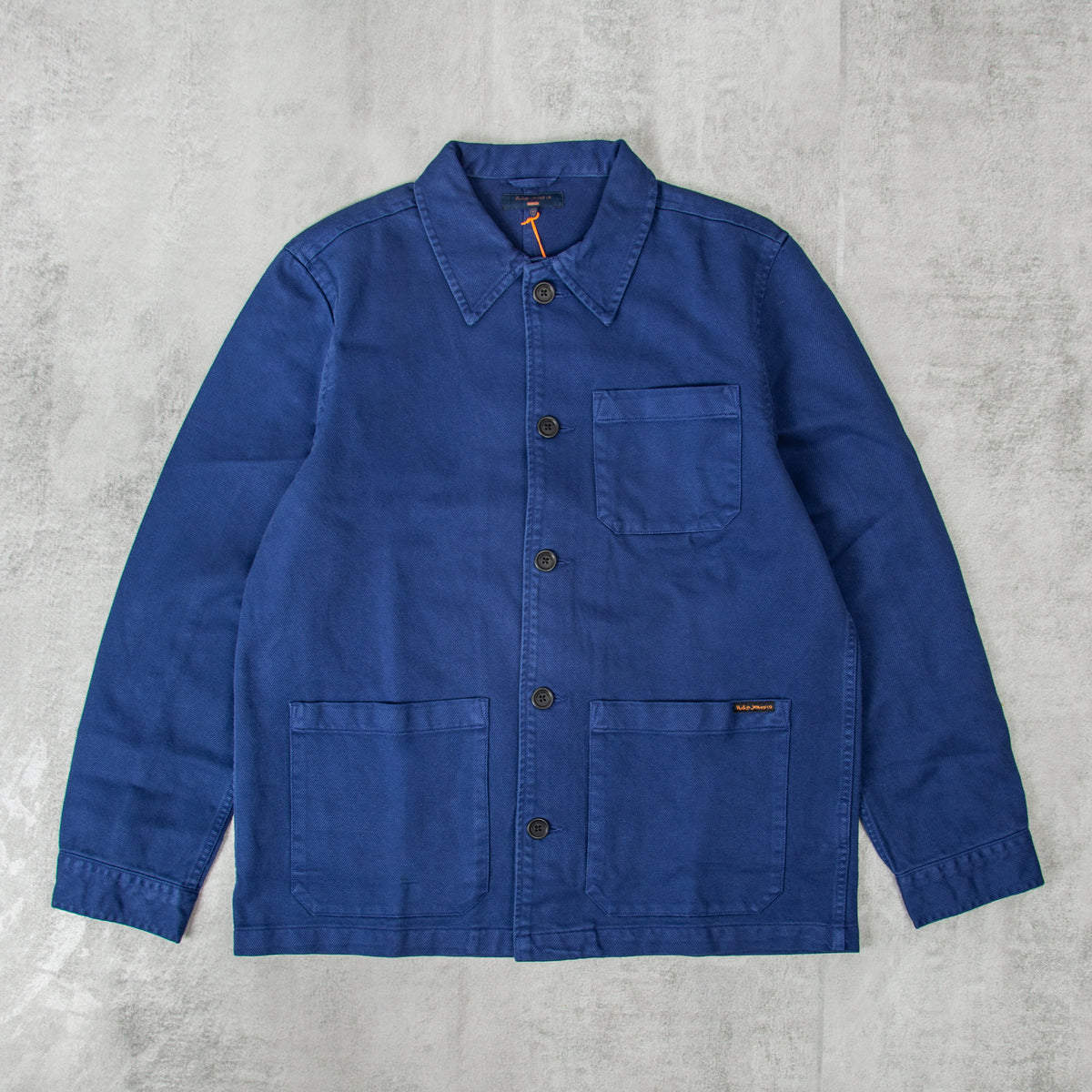 Nudie Barney Worker Jacket Mid Blue online Union Clothing Union Clothing