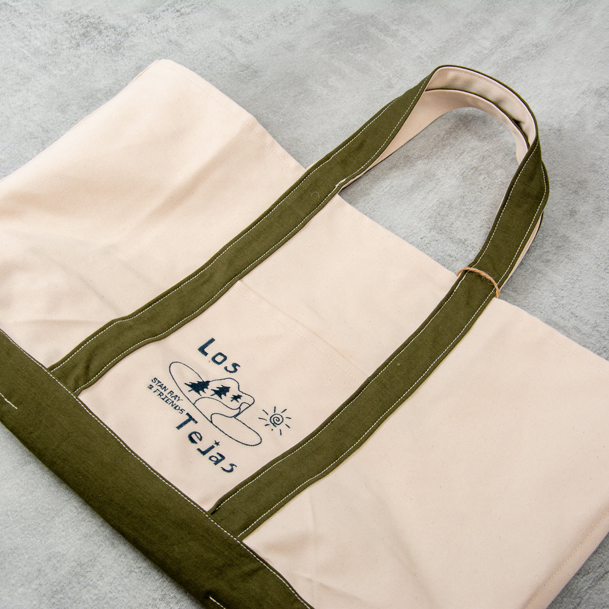 Buy the Stan Ray Boat Tote Natural Olive Sateen Union Clothing Union Clothing