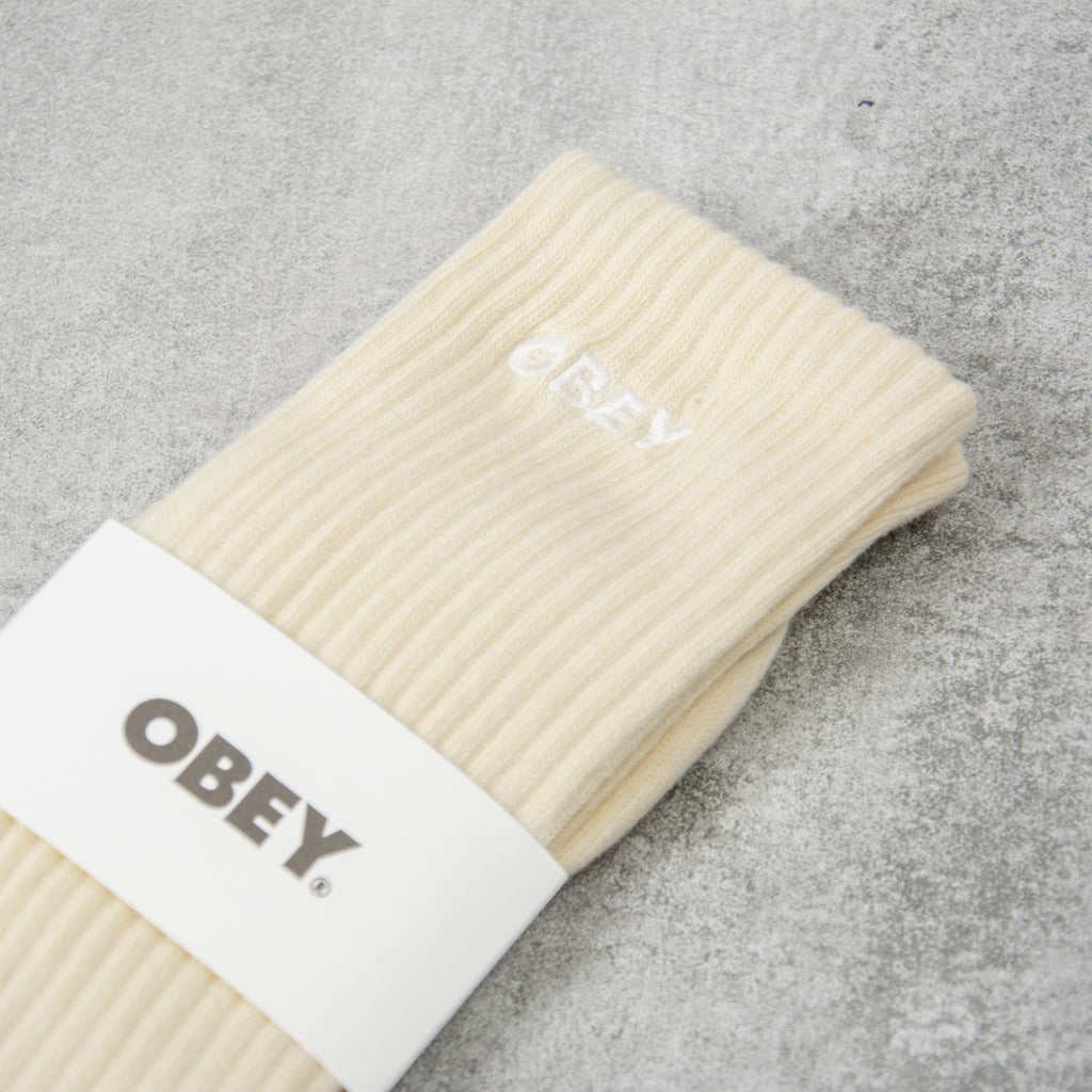 Obey Bold Socks - Unbleached 2