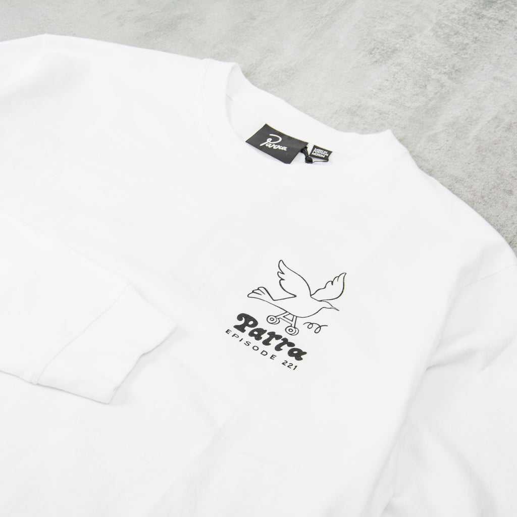 By Parra Chair Pencil L/S Tee - White 3