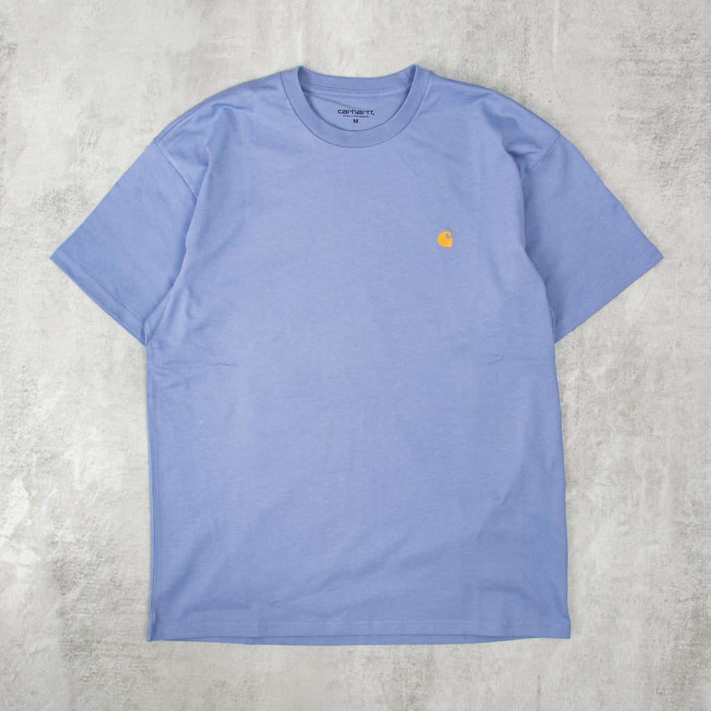 Carhartt WIP Chase S/S Tee - Charm Blue / Gold 1