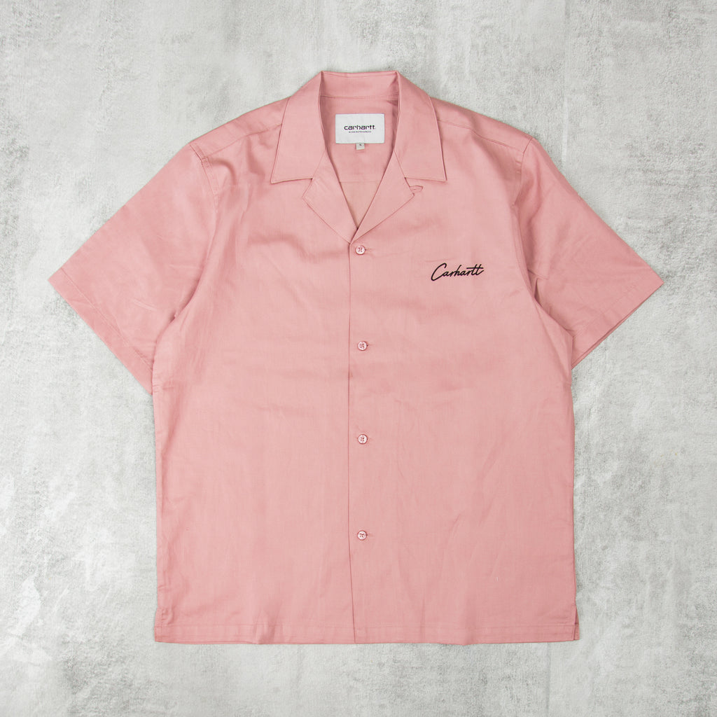 Carhartt WIP Delray S/S Shirt - Glassy Pink / Black 1