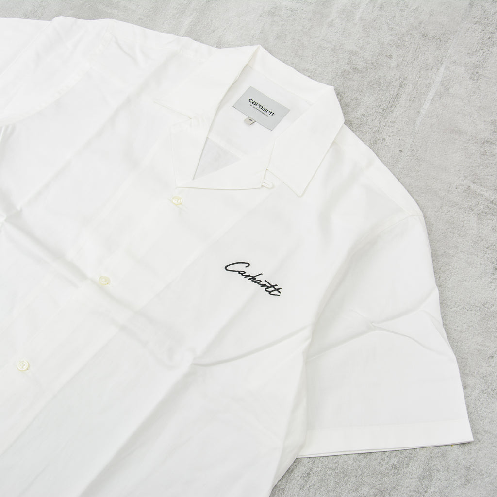 Carhartt WIP Delray S/S Shirt - White / Black 3