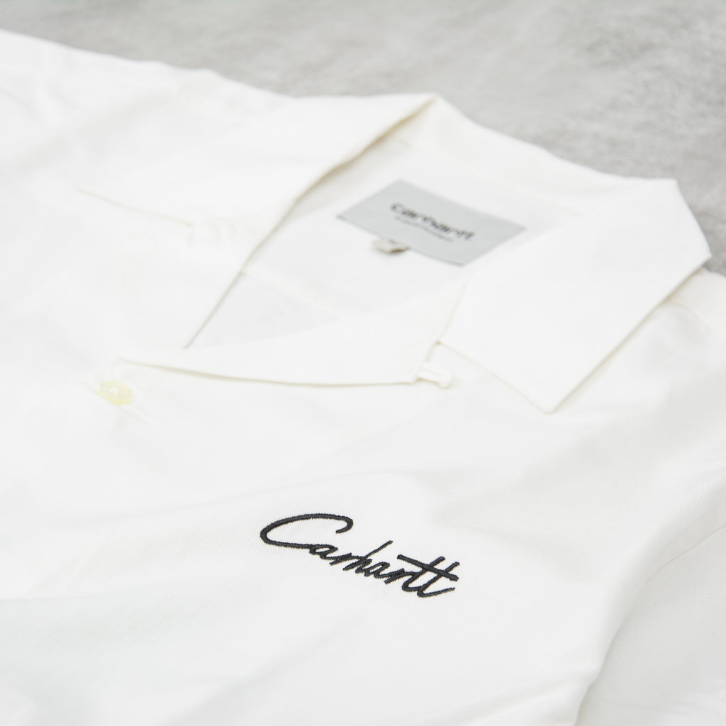 Carhartt WIP Delray S/S Shirt - White / Black 2