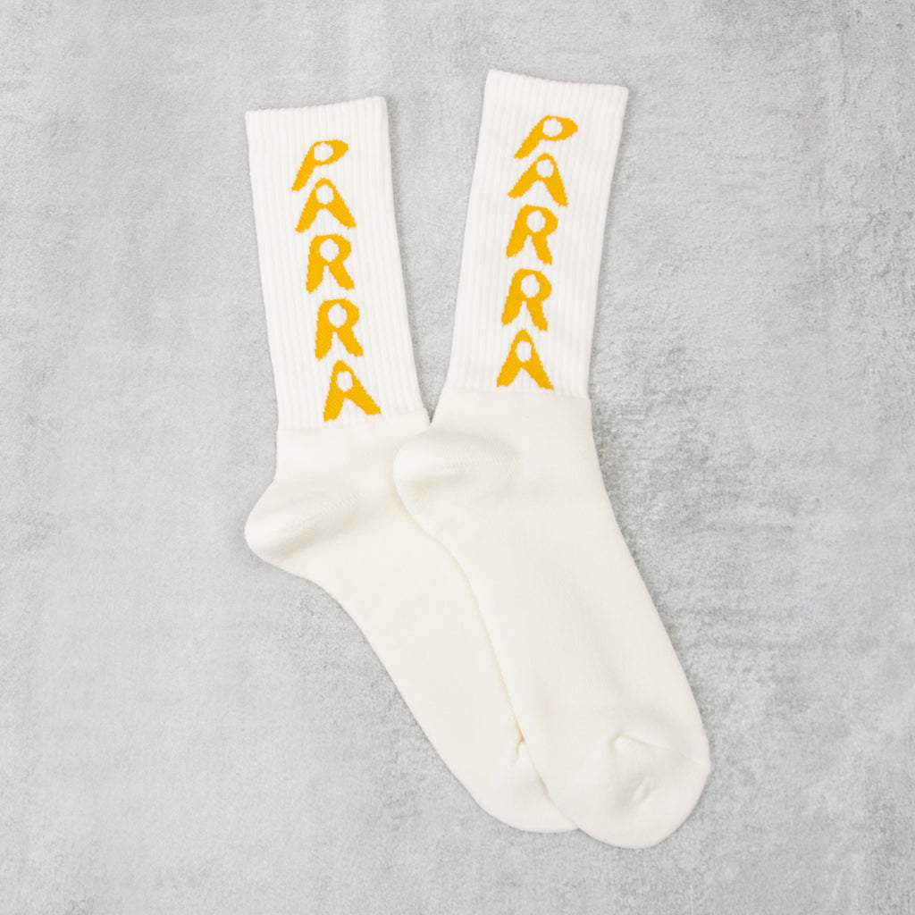 By Parra Hole Logo Crew Sock - White 2