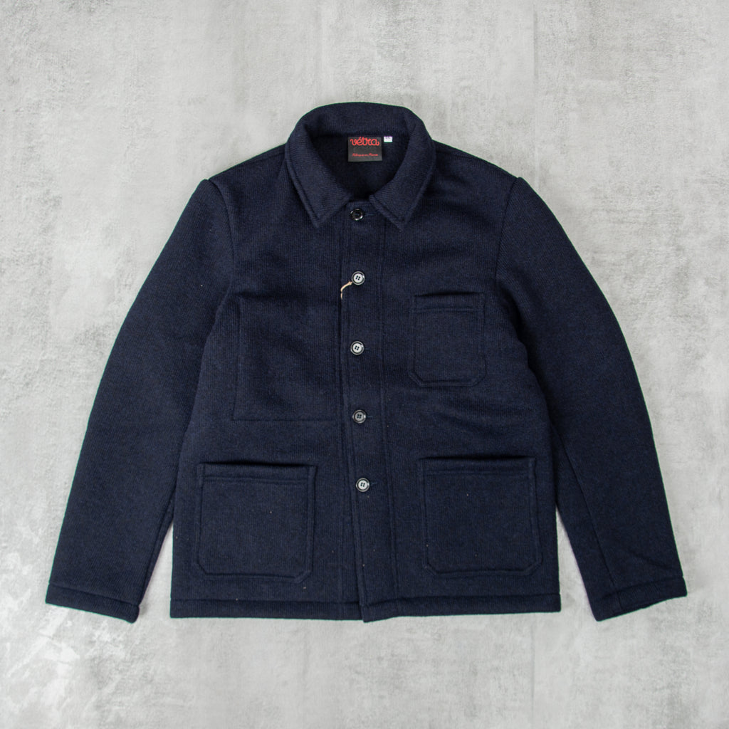 Vetra Knitted Wool Jacket - Navy 1