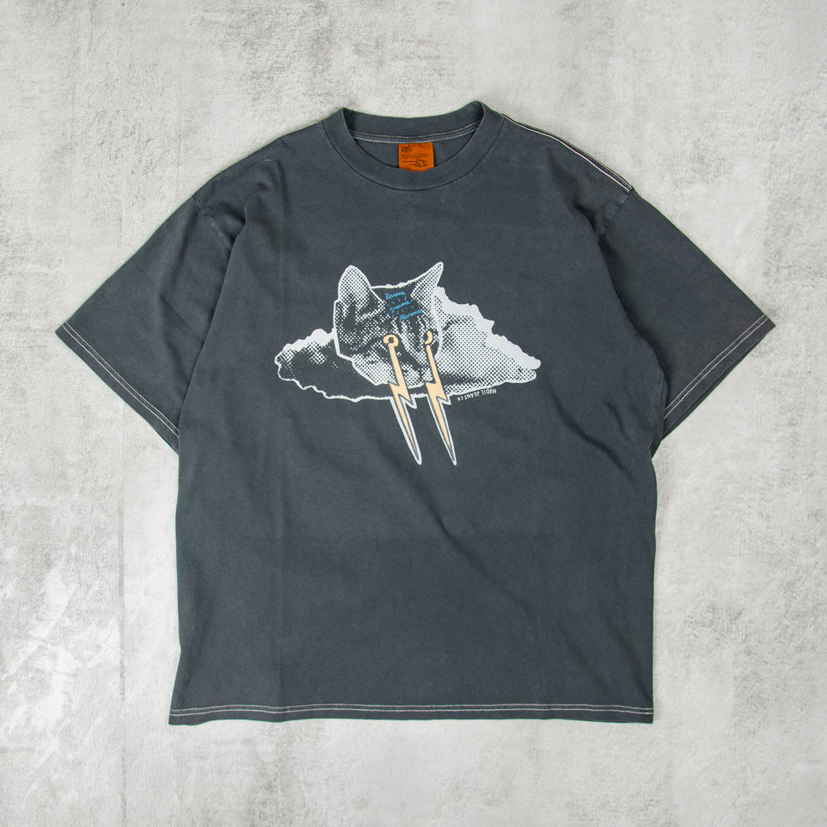 Buy the Nudie Koffe Karma Kat Tee - Anthracite @Union Clothing