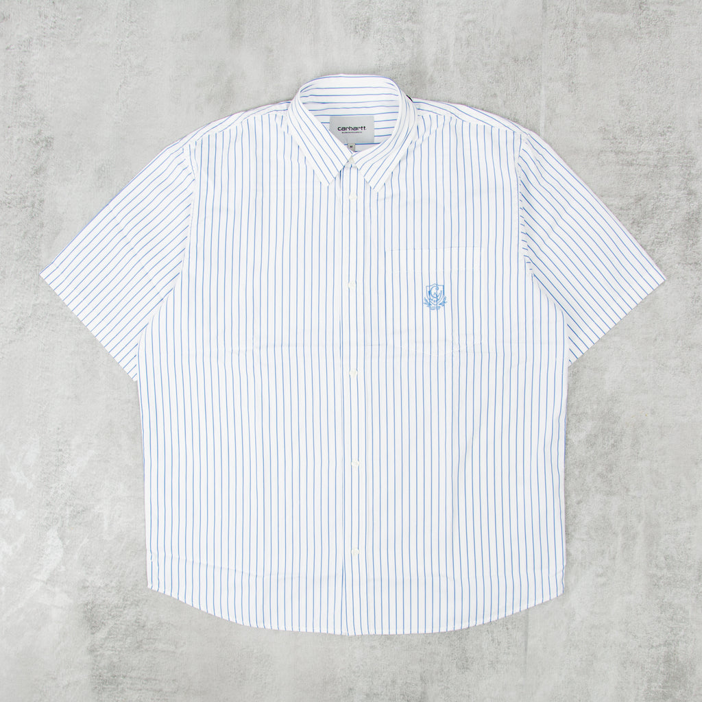 Carhartt WIP Linus S/S  Stripe Shirt - Bleach / White 1