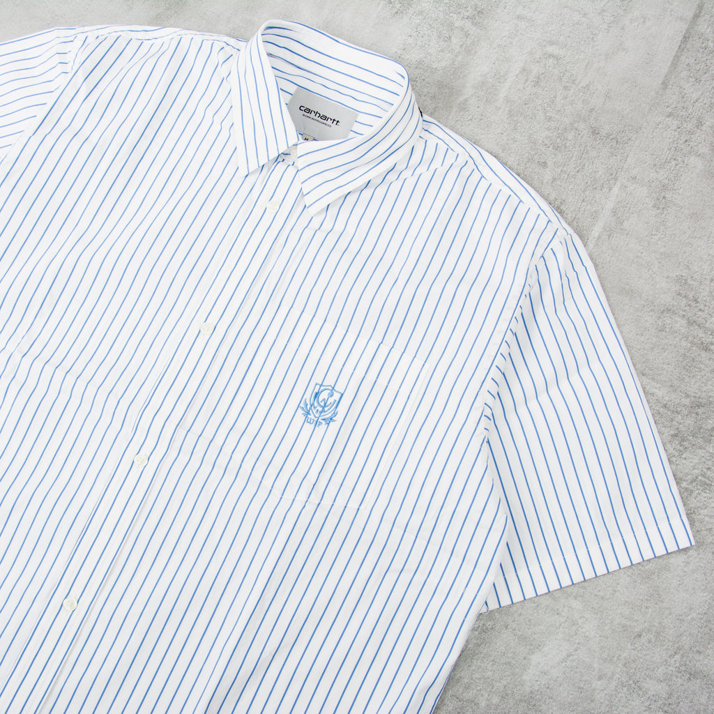 Carhartt WIP Linus S/S  Stripe Shirt - Bleach / White 3
