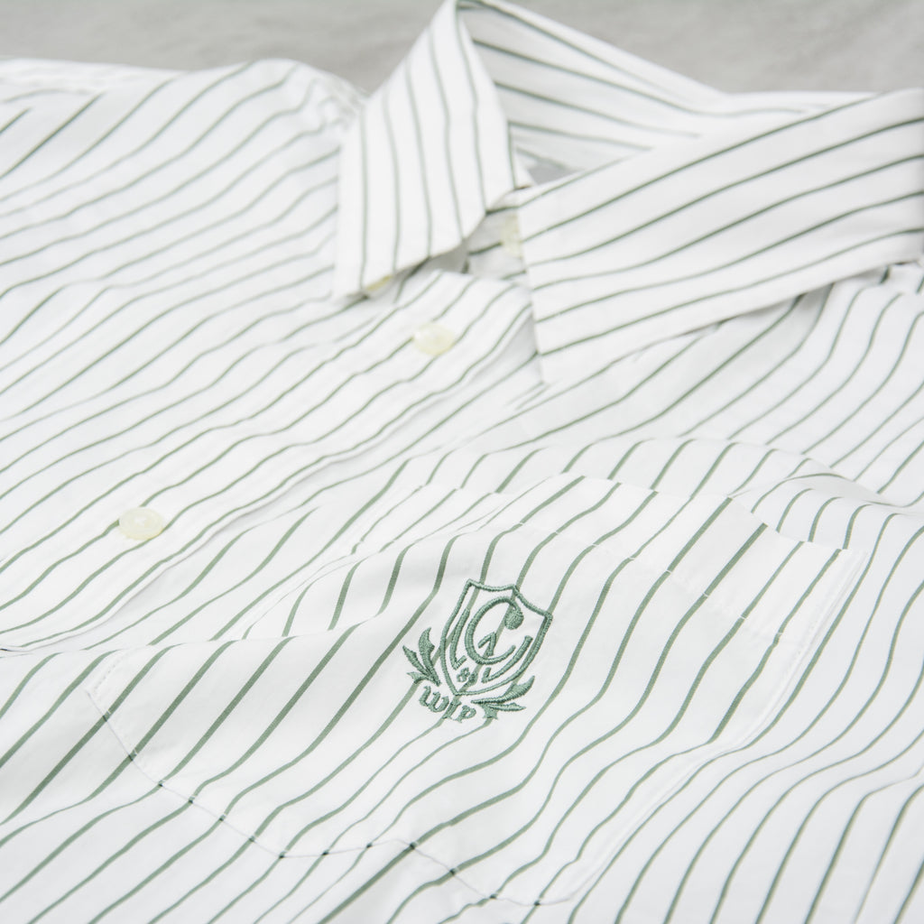Carhartt WIP Linus S/S  Stripe Shirt - Park / White 2