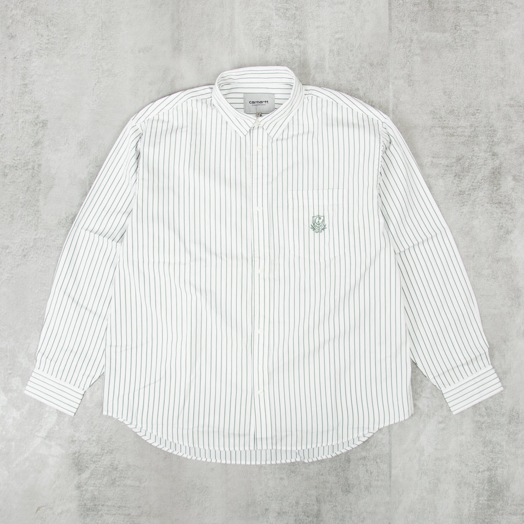 Carhartt WIP Linus Stripe Shirt - Park / White 1