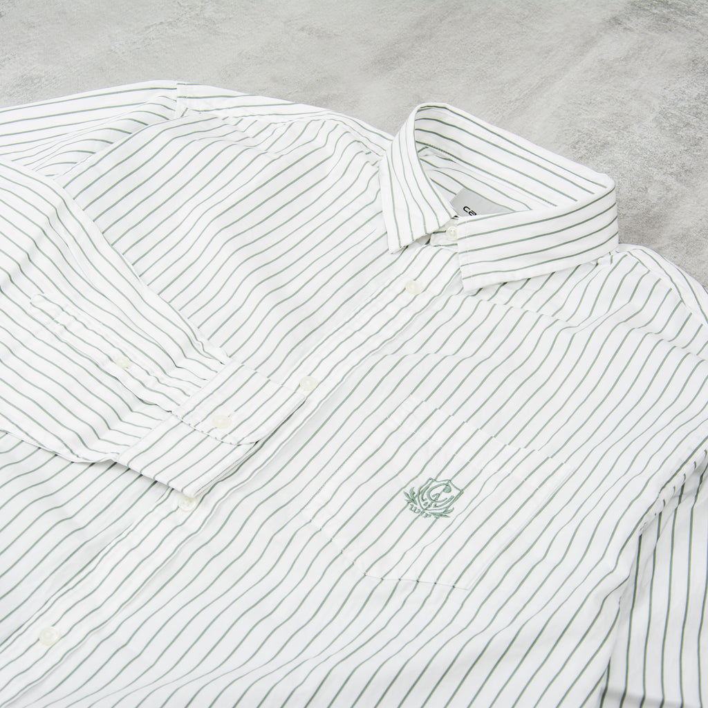 Carhartt WIP Linus Stripe Shirt - Park / White 2