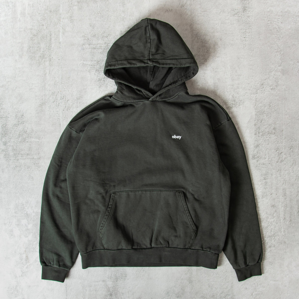 Buy the Obey Lowercase Hood - Pigment Pirate Black@Union Clothing 