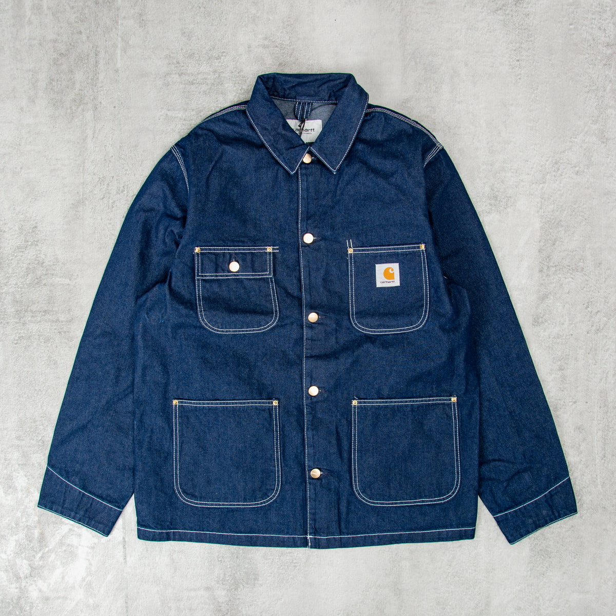 carhartt wip og chore coat blue デニム Carhartt WIP OG Chore corduroy-collar Denim Jacket | Blue
