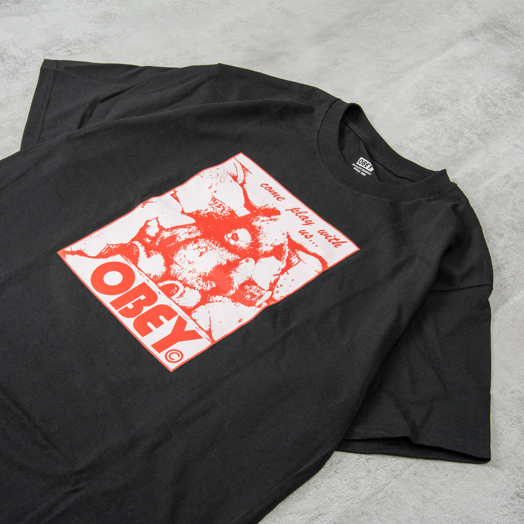 Obey Come Play With Us Tee - Black 2