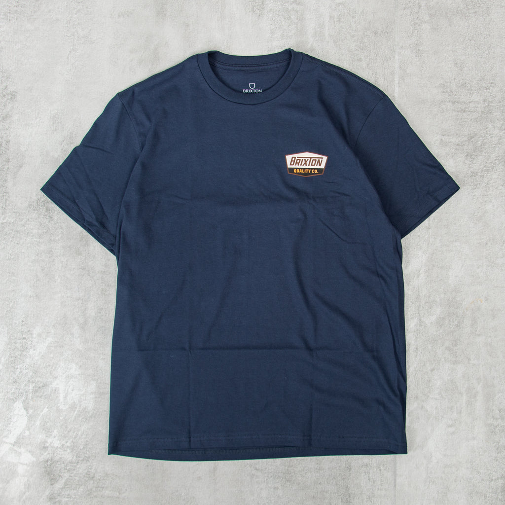 Brixton Regal S/S Tee - Washed Navy / Sepia 1