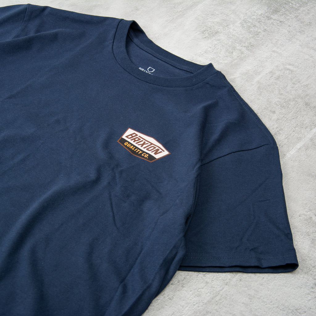 Brixton Regal S/S Tee - Washed Navy / Sepia 3