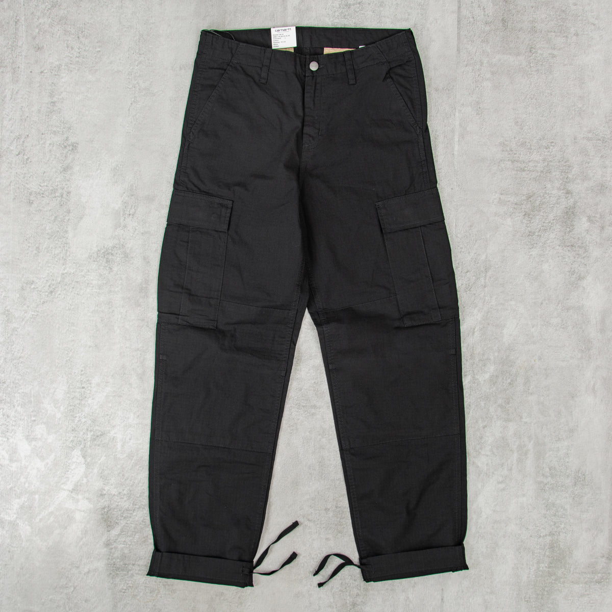Carhartt WIP Regular Cargo Pant - Black Garment Dyed@Union