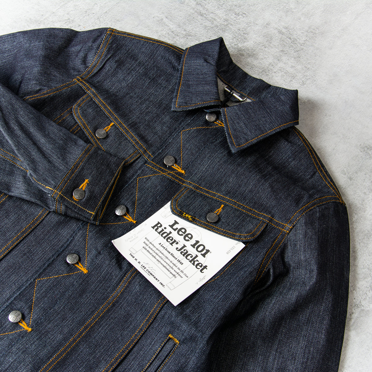 Buy the Lee 101 Selvage Rider Jacket - Dry Blue @Union Clothing