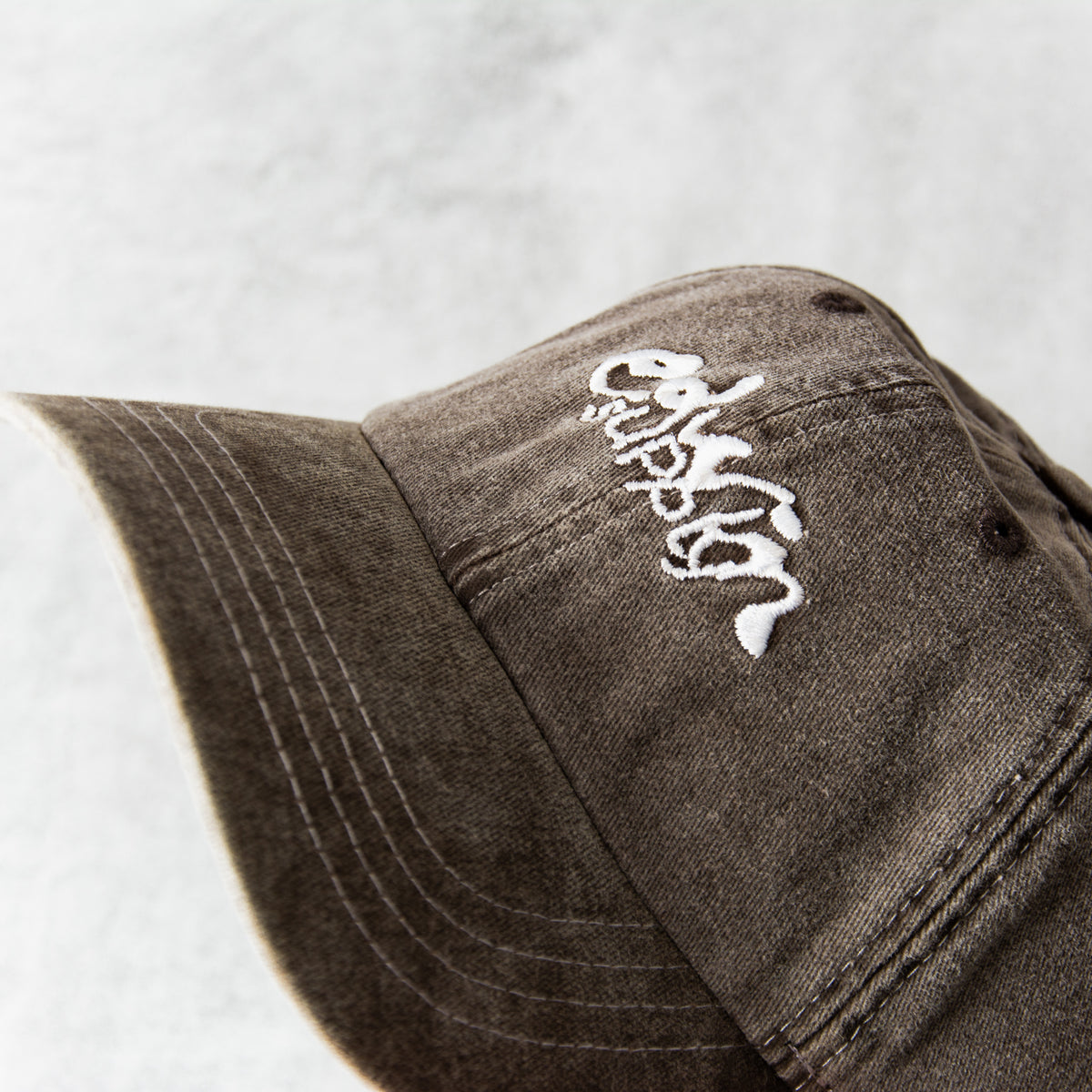 Buy the Edwin Soft Washed 6 Panel Cap - Brown Stone washed