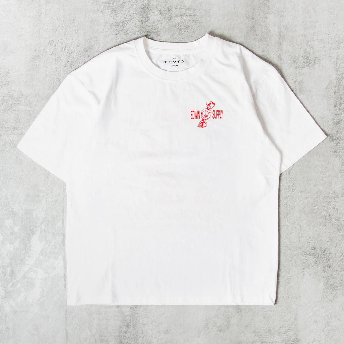Buy the Edwin Sorry Tokyo TS - White @unionclothing | Union Clothing