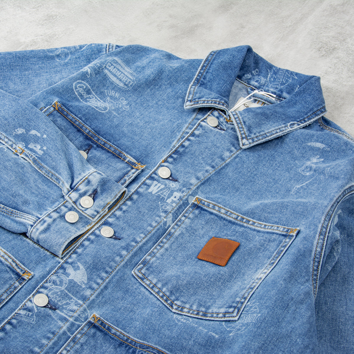 Buy the Carhartt WIP Stamp Jacket - Pure Bleached @Union Clothing
