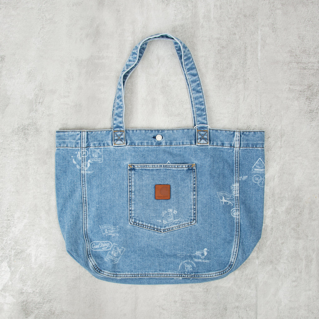 Carhartt WIP Stamp Tote - Blue Bleached 1