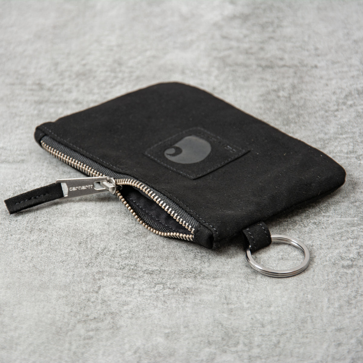 Buy the Carhartt WIP Suede Zip Wallet Black Union Clothing Union Clothing