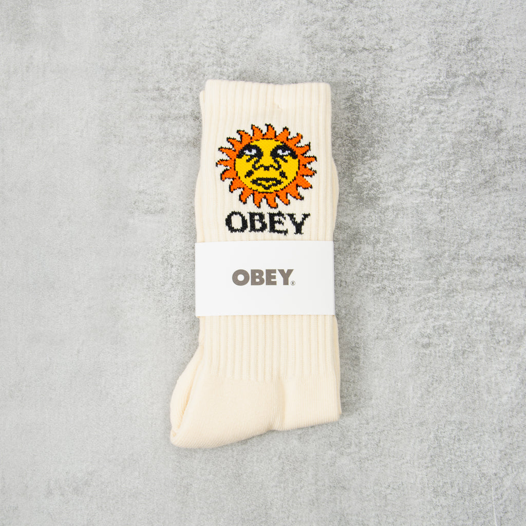 Obey Sunshine Socks - Unbleached 1