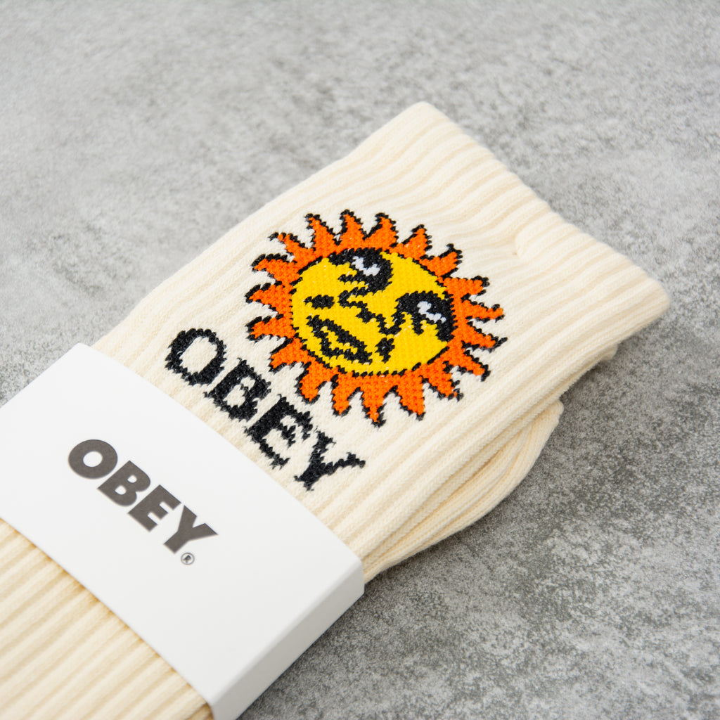 Obey Sunshine Socks - Unbleached 2