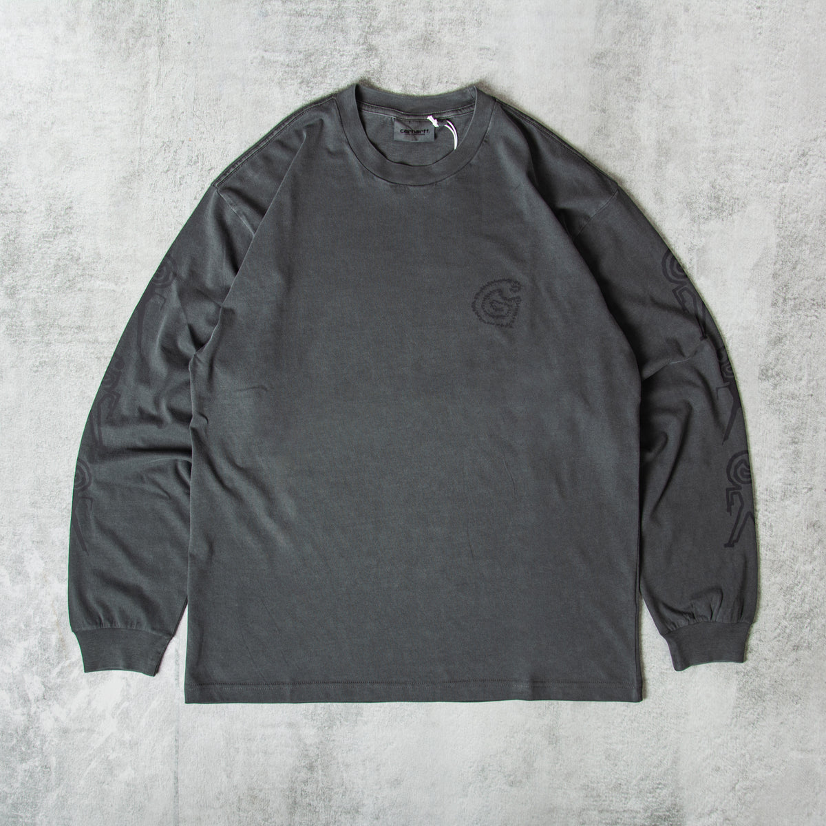Carhartt WIP Terrestrial L/S Tee - Black / Graphite @ Union 