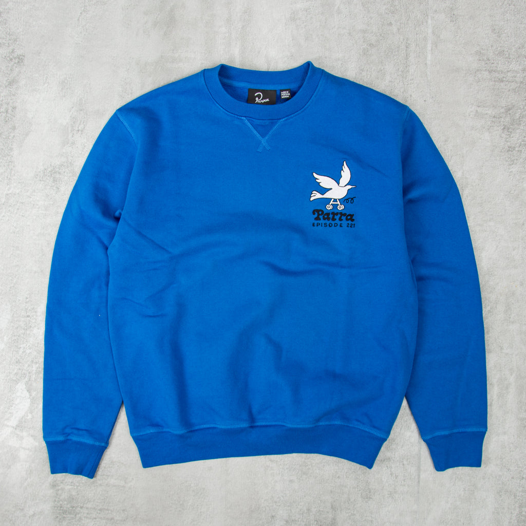By Parra Wheel Chested Bird Crew Neck Sweat - Blue 1