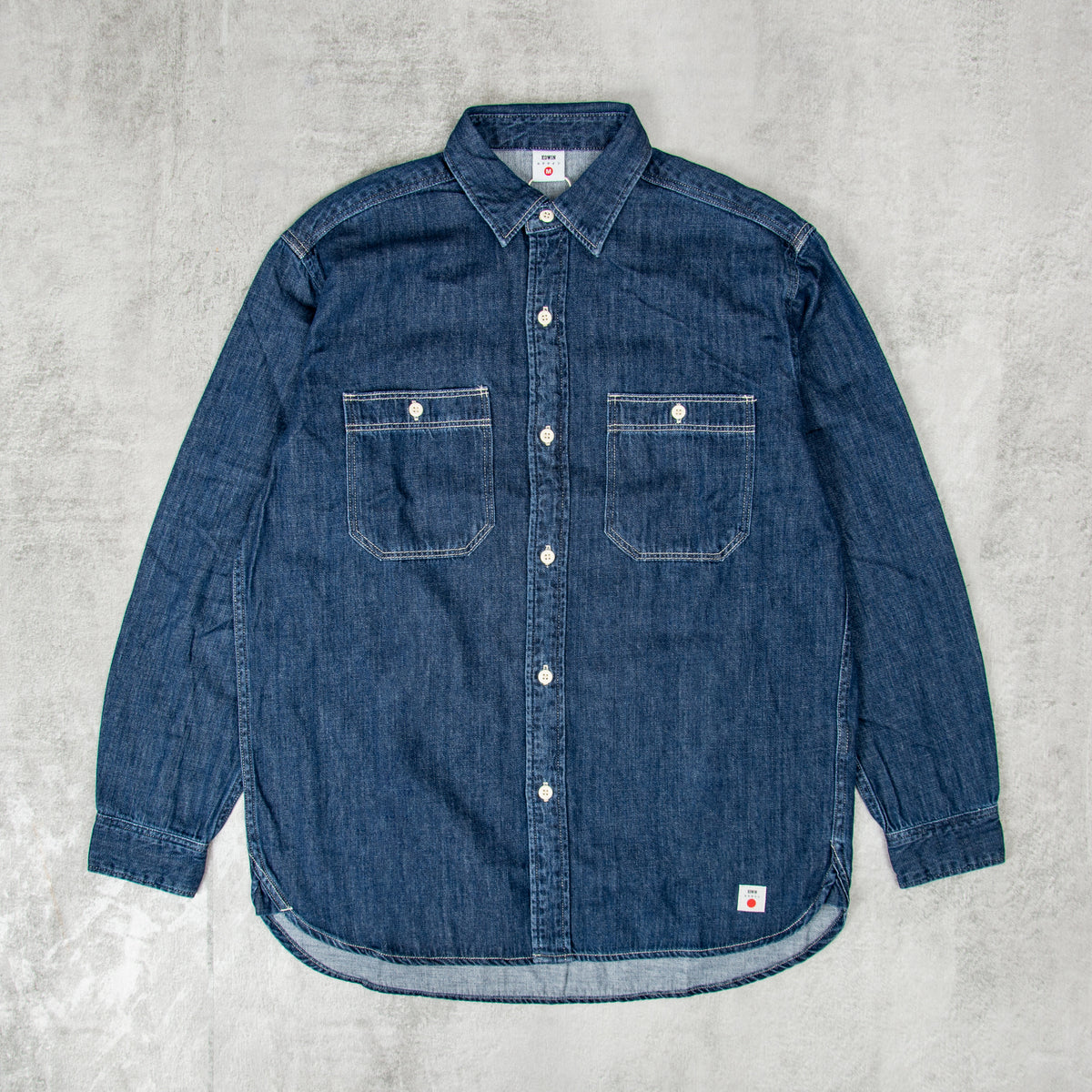 Buy the Edwin Work Shirt - Blue Dark Used @Union Clothing | Union