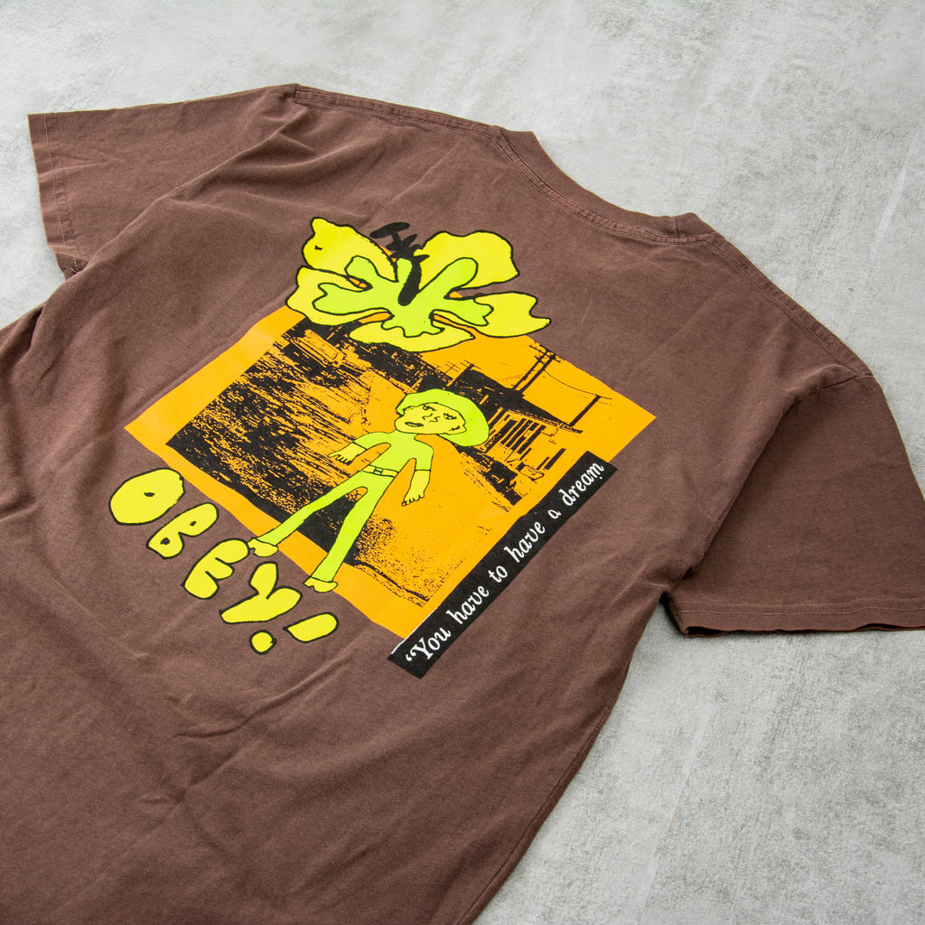 Obey You Have To Have A Dream Tee - Pigment Java Brown 2