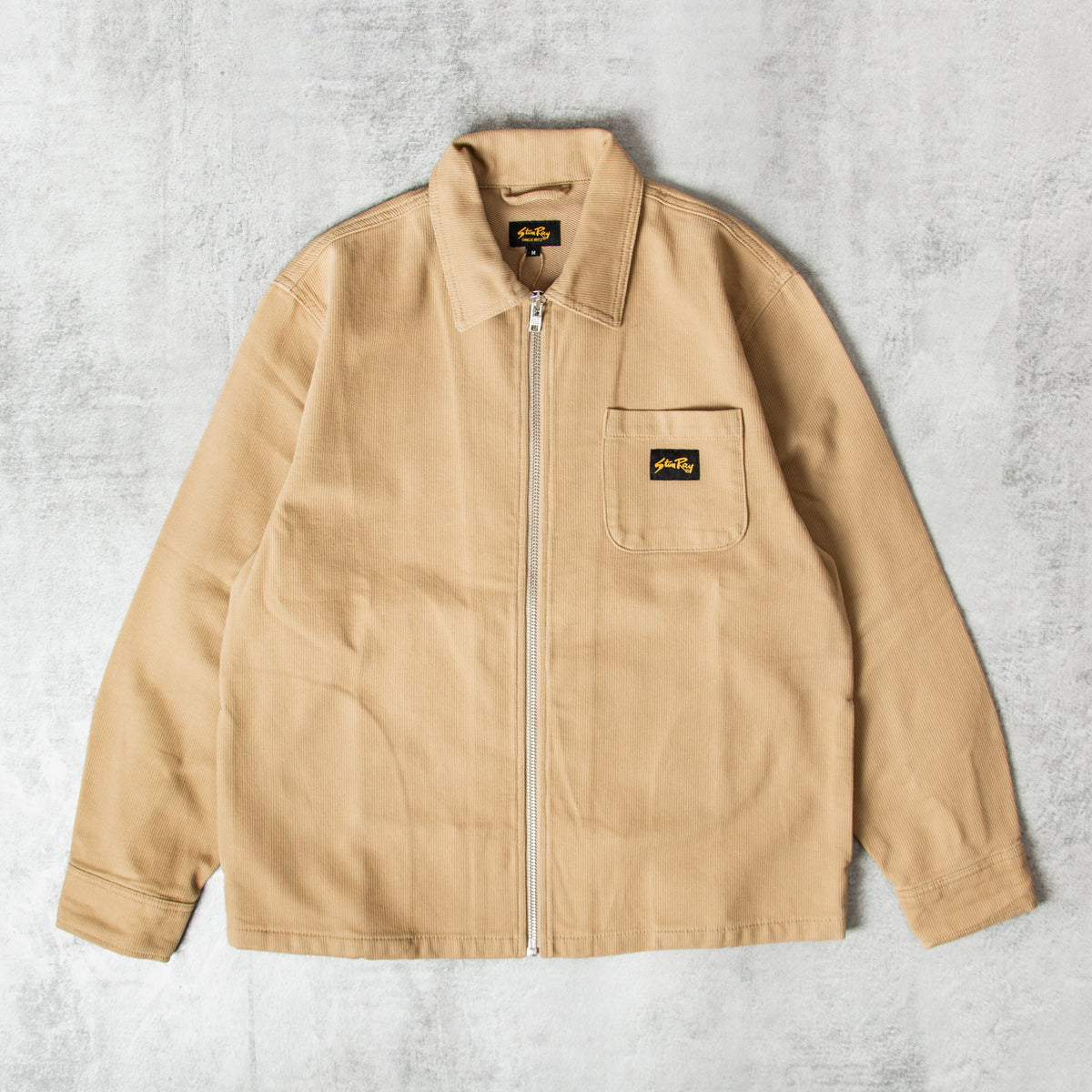 Buy the Stan Ray Zip Shirt Bedford Cord - Eucalyptus@Union