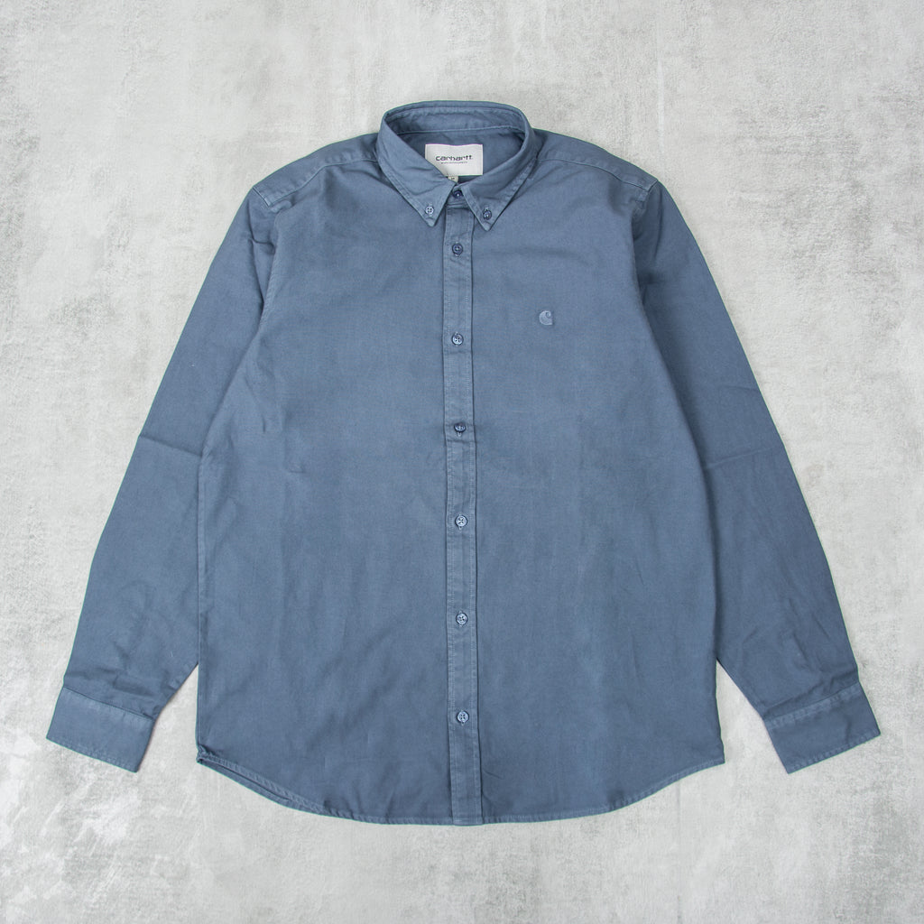 Carhartt WIP Bolton L/S Shirt - Storm Blue 1