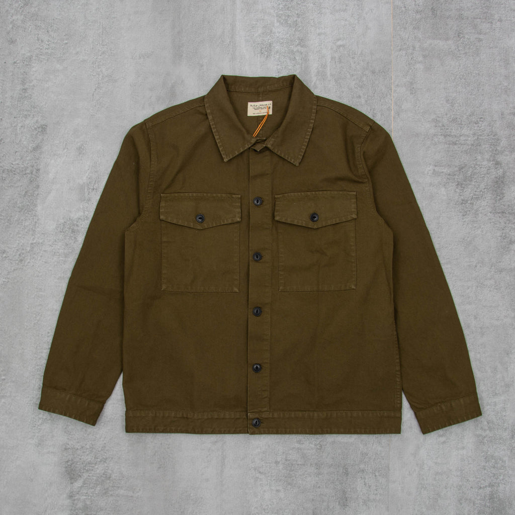 Nudie Colin Canvas Overshirt - Army 1