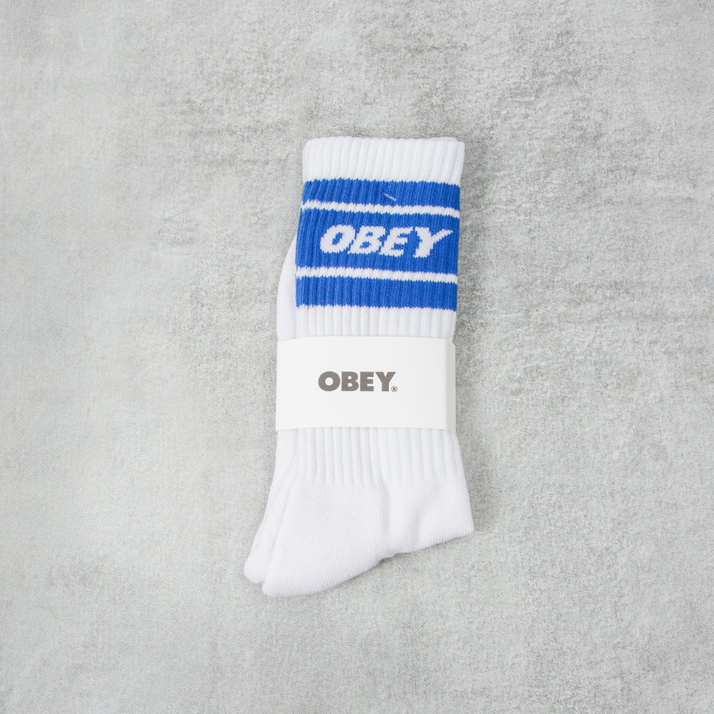 Obey Cooper II Socks - White / Princess Blue 1
