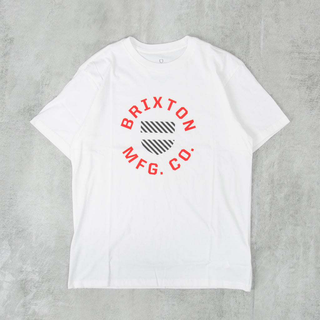 Brixton Crest Shield Tailored S/S Tee - White 1