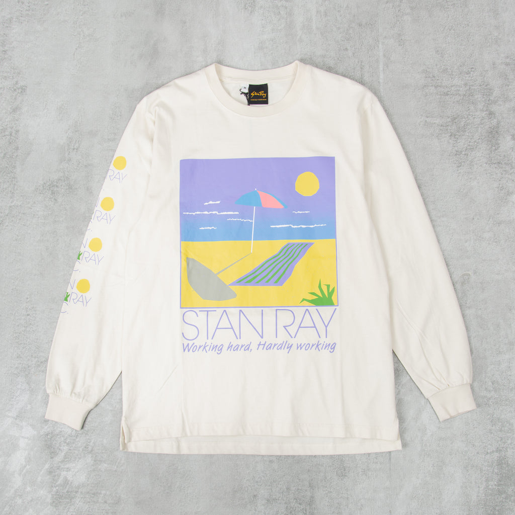 Stan Ray Hardly Working L/S Tee - Natural 1