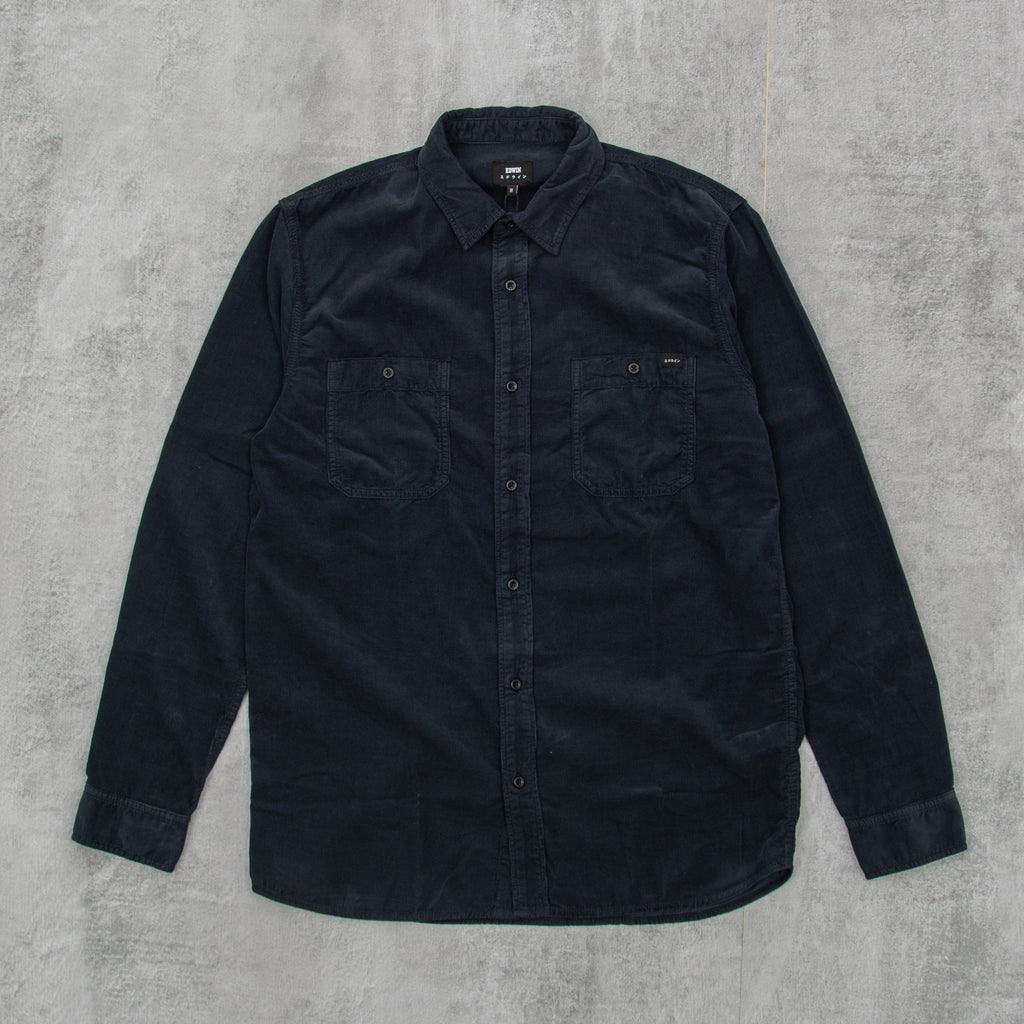 Edwin Labour Shirt Baby Cord - French Navy 1