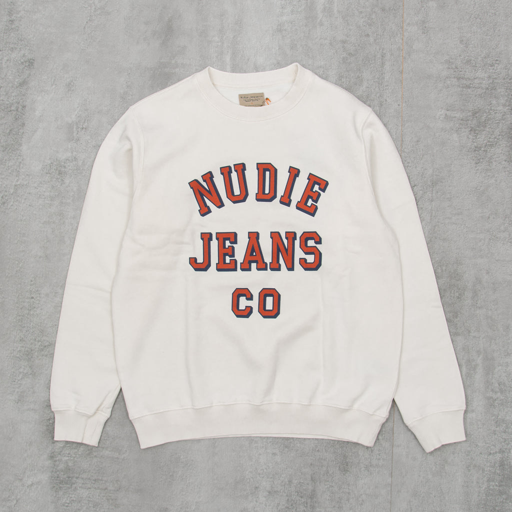 Nudie Lasse Nudie Jeans Co Sweatshirt - Chalk White 1