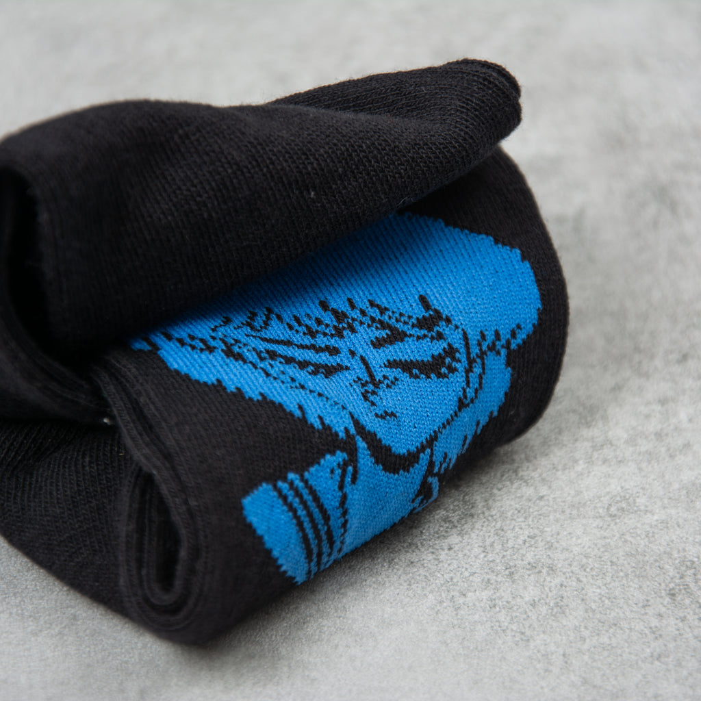 Edwin Nuberu Bagu Socks - Black / Dusty Blue 2
