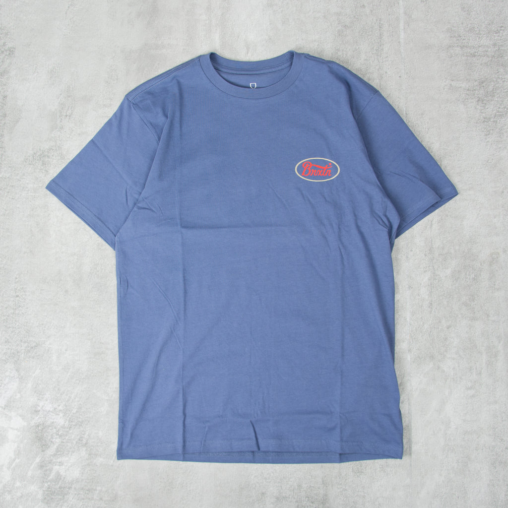 Brixton Parsons S/S Tee - Pacific Blue / Aloha Red 1