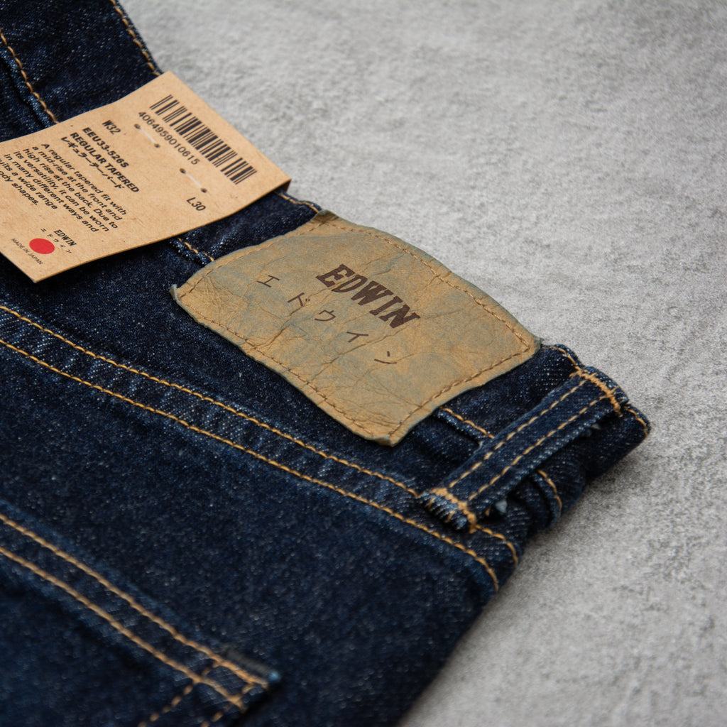 Edwin Regular Tapered Jeans Kaihara Stretch - Blue Dark Used 4