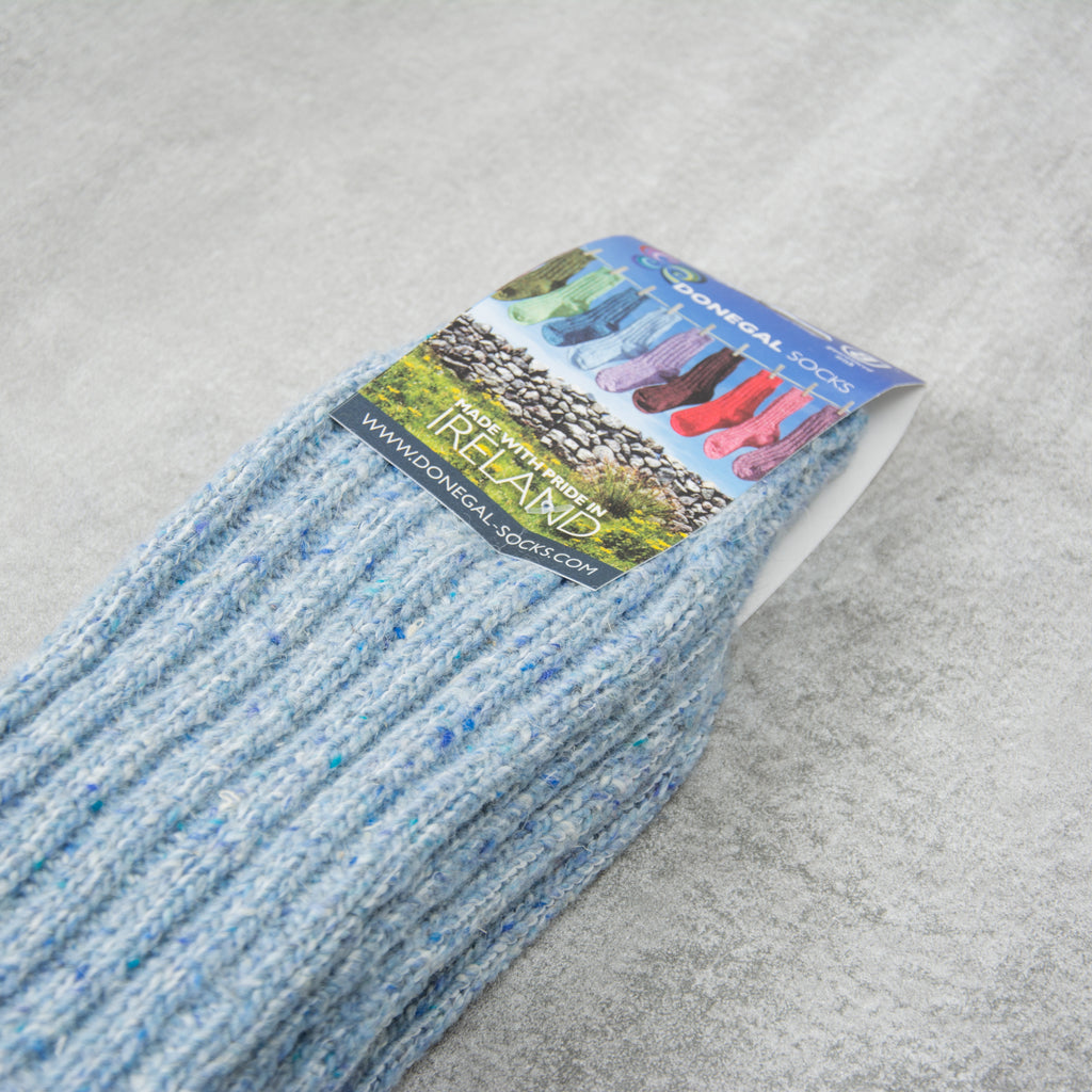 Donegal Socks in traditional Wool - 304 Light Blue 2