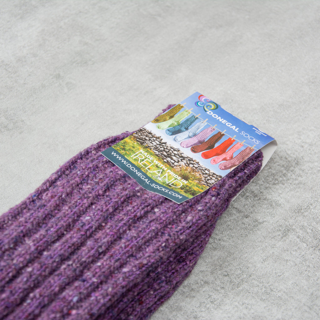 Donegal Socks in traditional Wool - 336 Purple 2