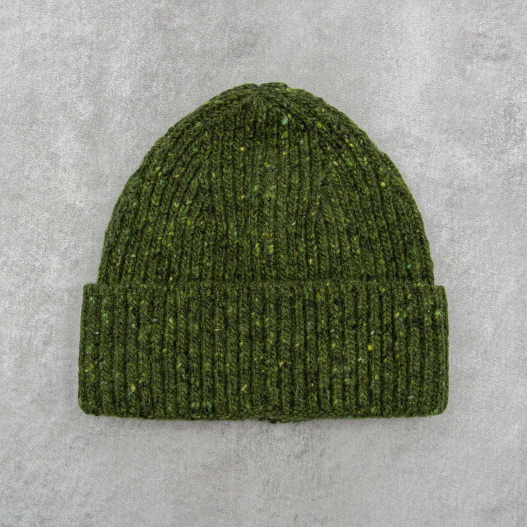 Donegal Wool Beanie - Green 1