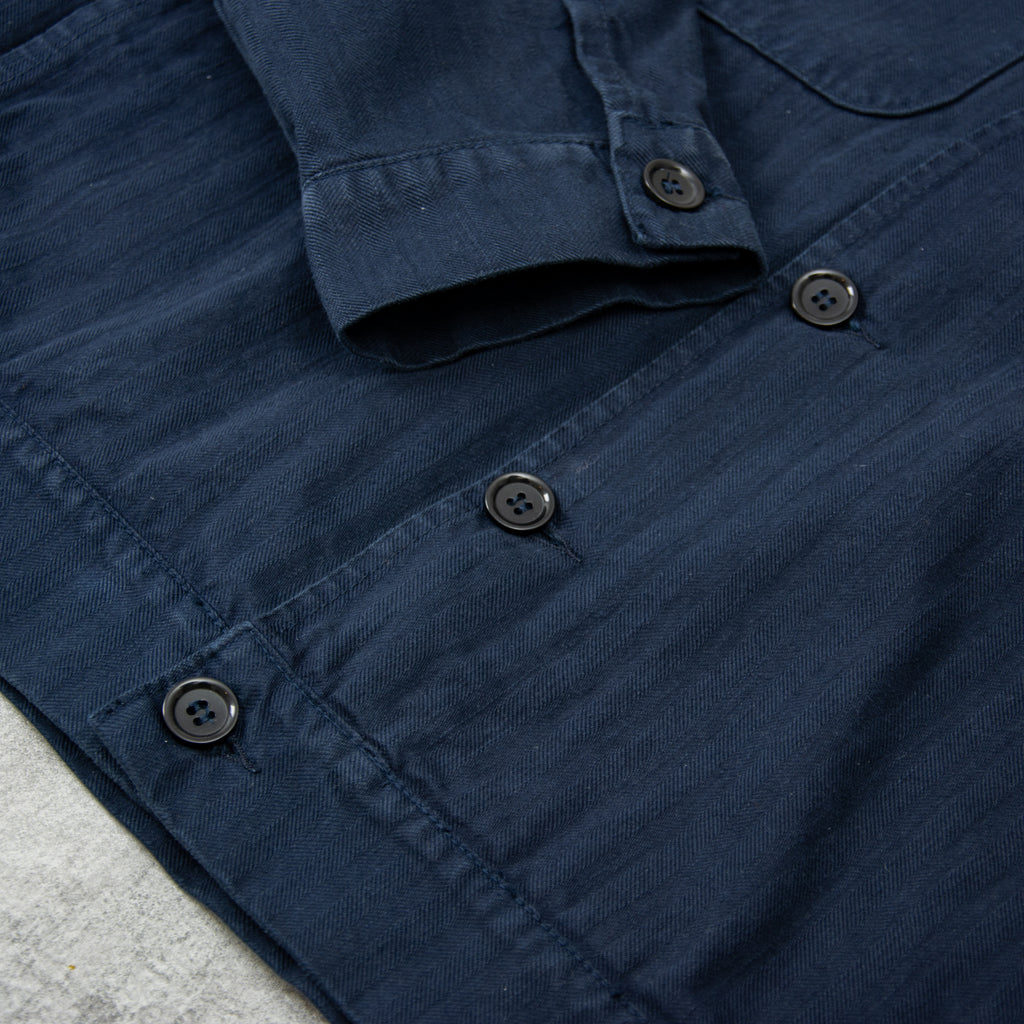 Vetra 27C Herringbone Weaved Bomber Jacket - Navy 4